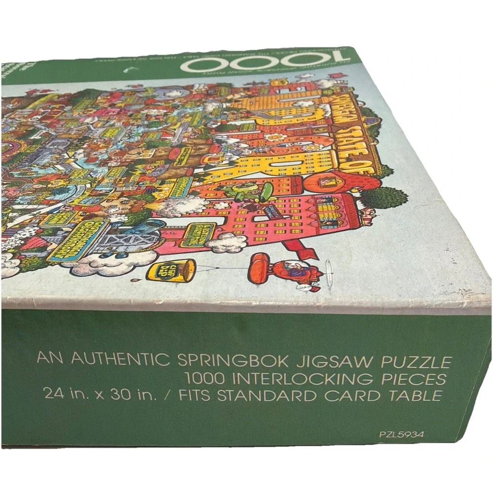 Vintage Springbok 1000 Piece Puzzle Sovereign State of Euphoria Missing 1 Piece